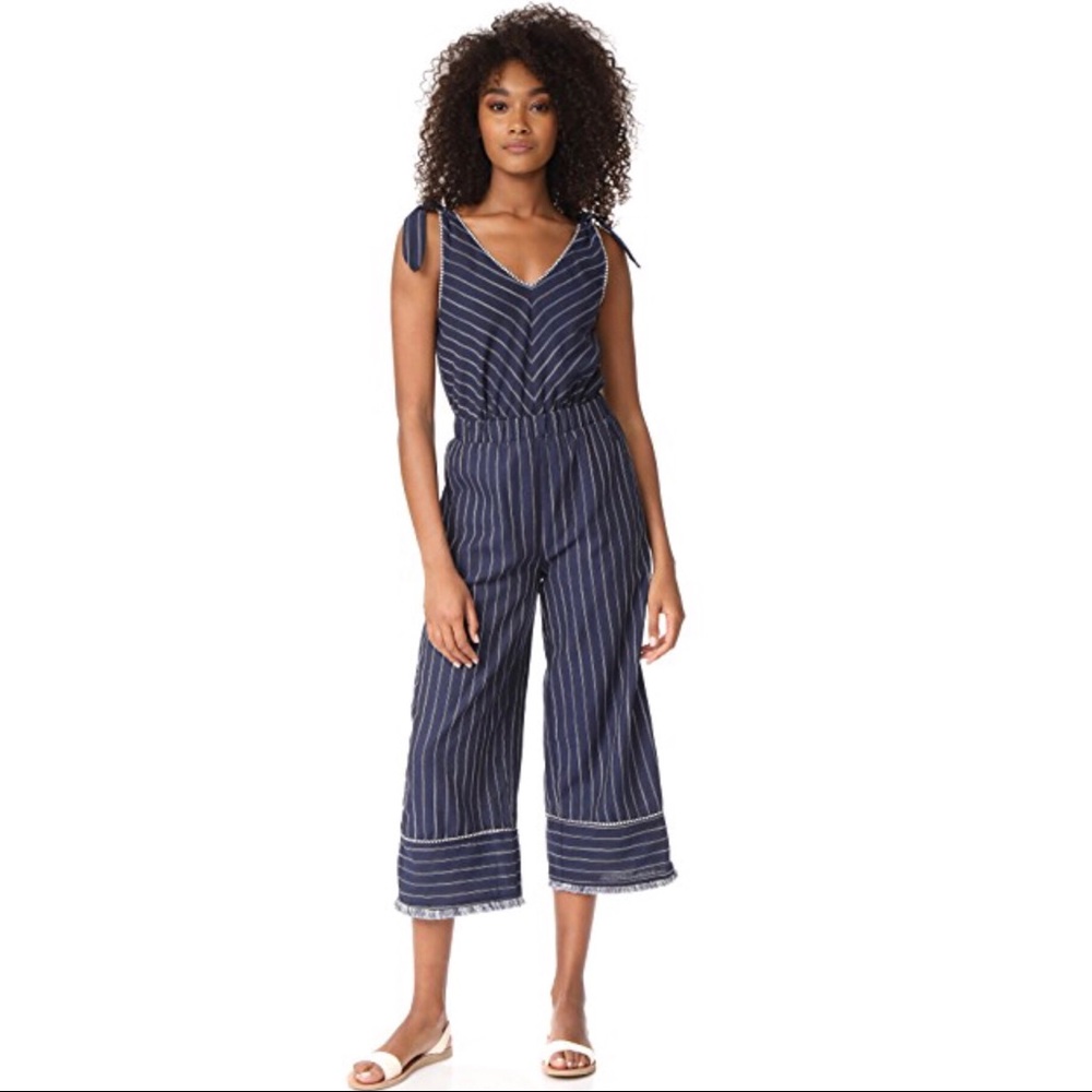 Moon River Striped Jumpsuit